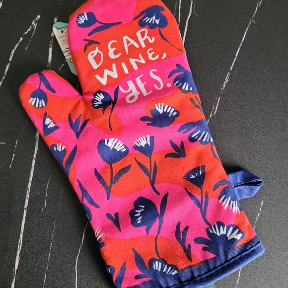 Blue Q Other - Oven Mitt "Dear Wine, Yes" Funny Floral Quilted Glove Kitchen Gift